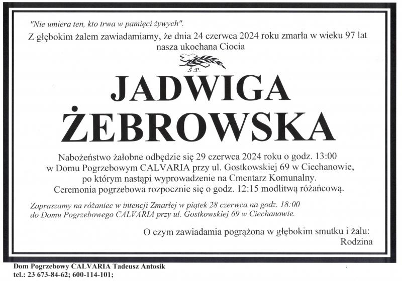 Jadwiga Żebrowska