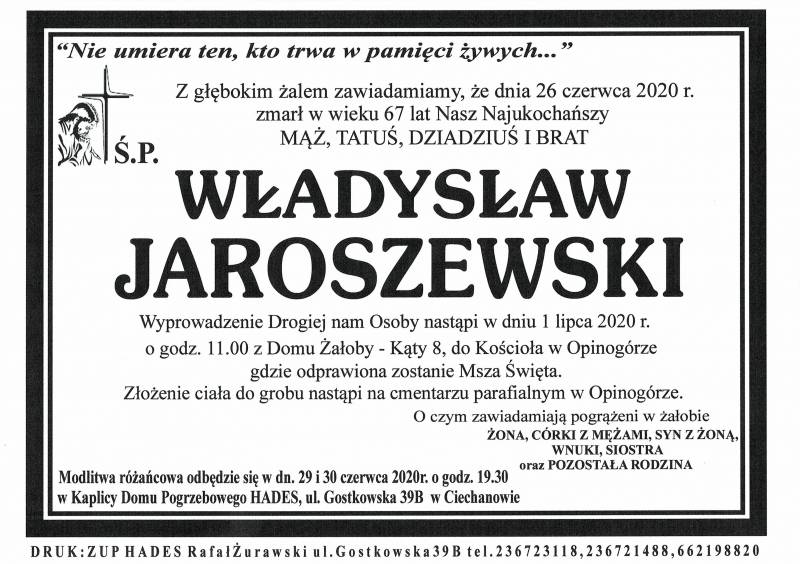 WŁADYSŁAW JAROSZEWSKI