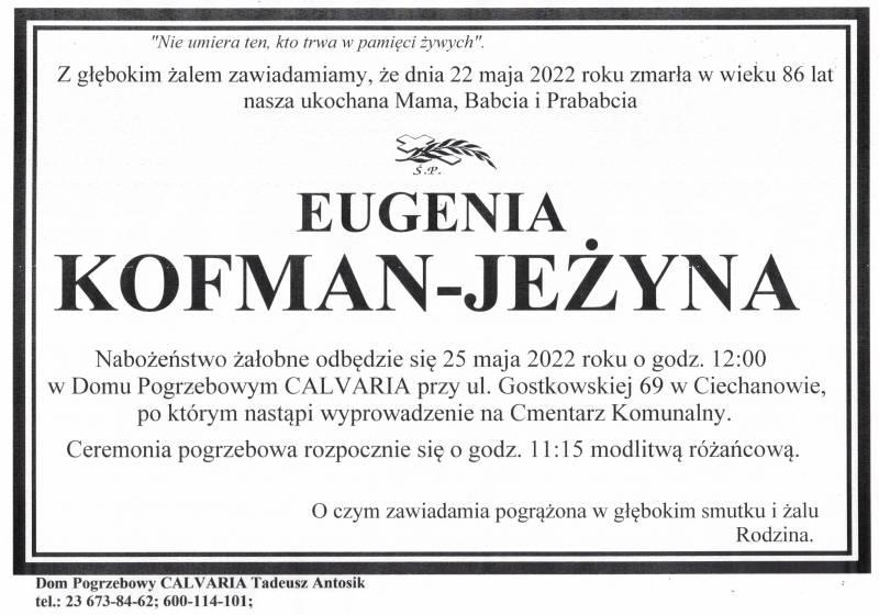 Eugenia Kofman - Jeżyna