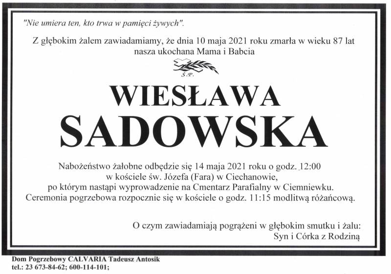 Wiesława Sadowska
