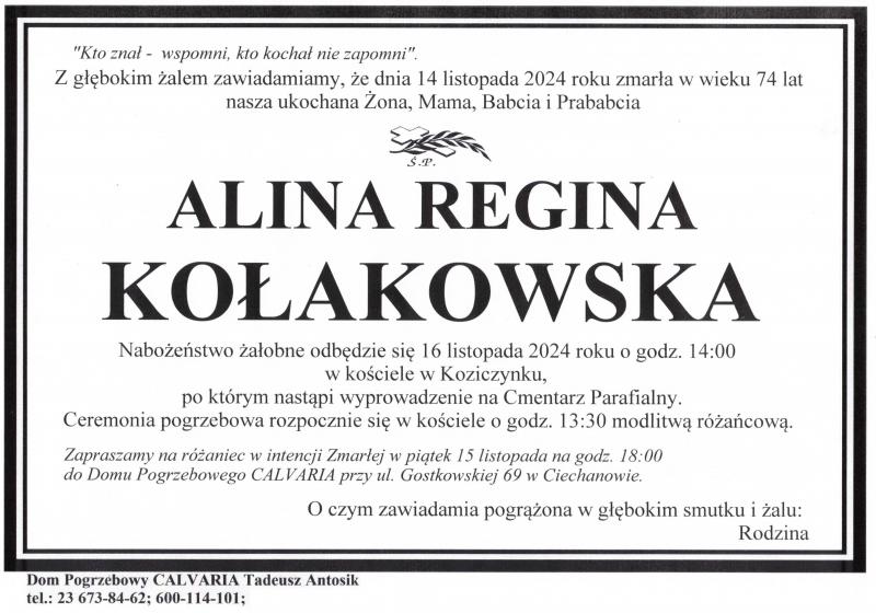 Alina Regina Kołakowska