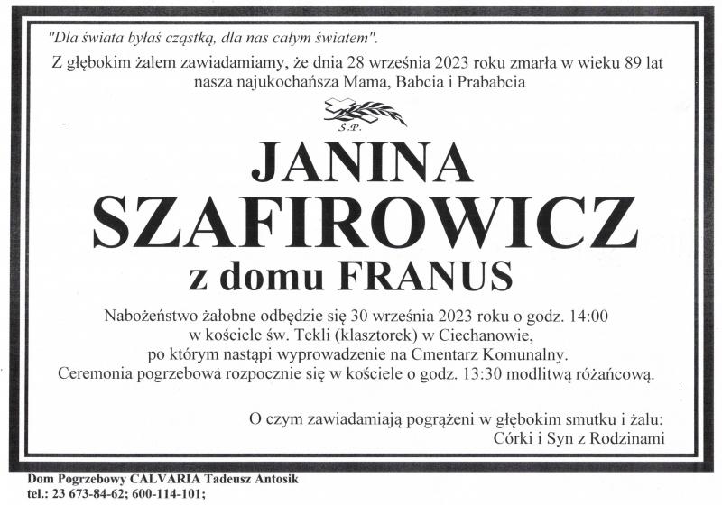 Janina Szafirowicz