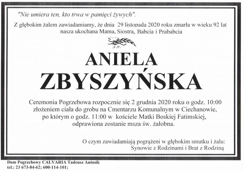 Aniela Zbyszyńska