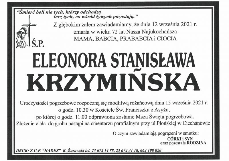 ELEONORA STANISŁAWA KRZYMIŃSKA