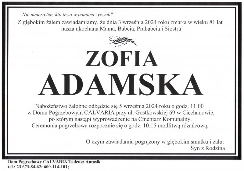 Zofia Adamska