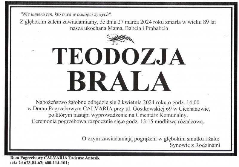Teodozja Brala