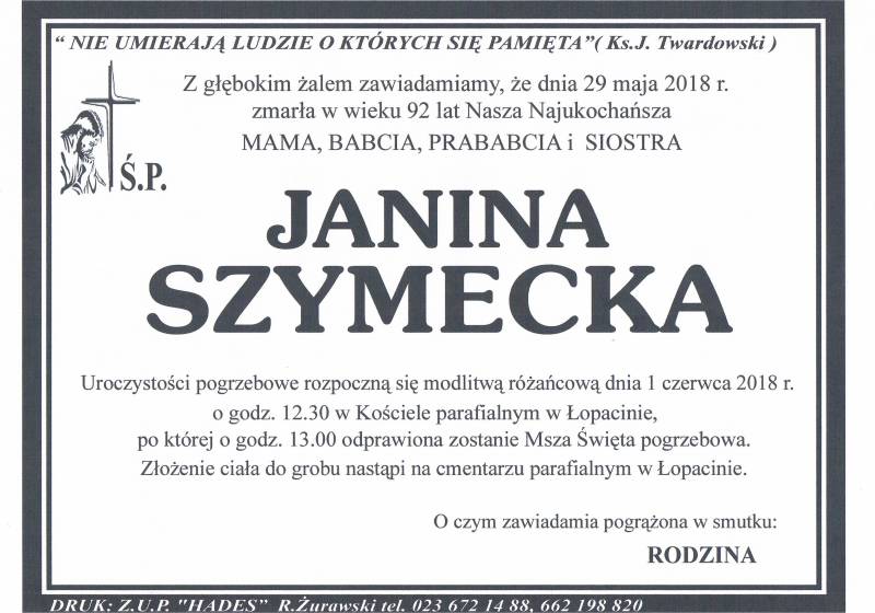 Janina Szymecka