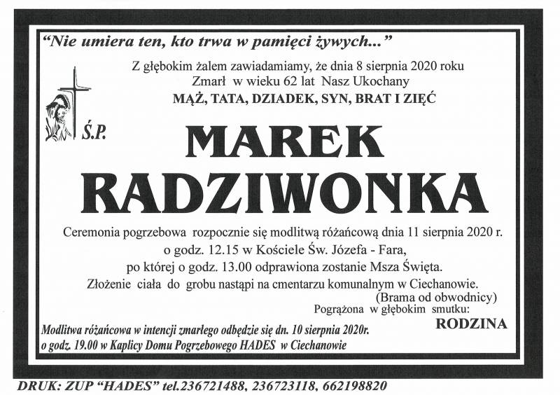 MAREK RADZIWONKA