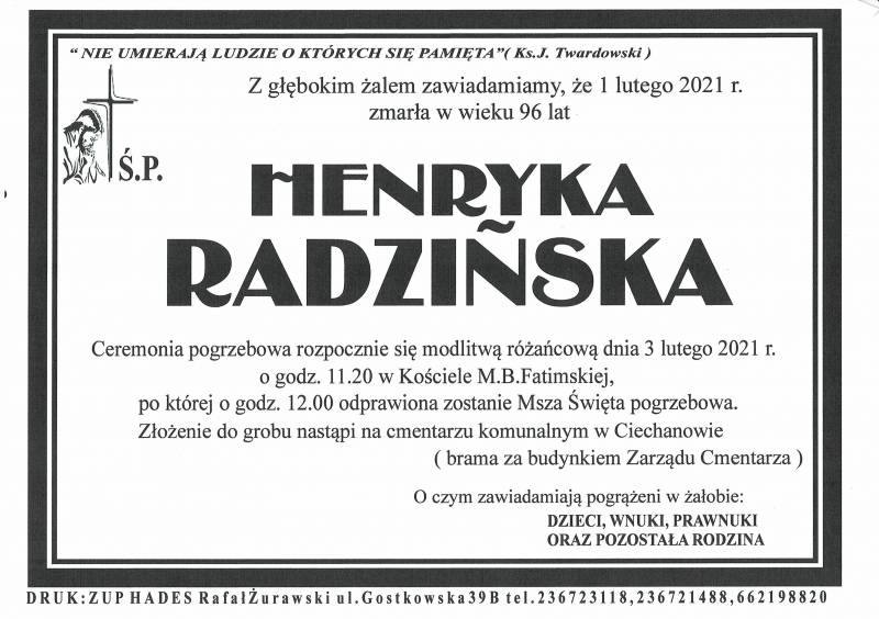 HENRYKA RADZIŃSKA
