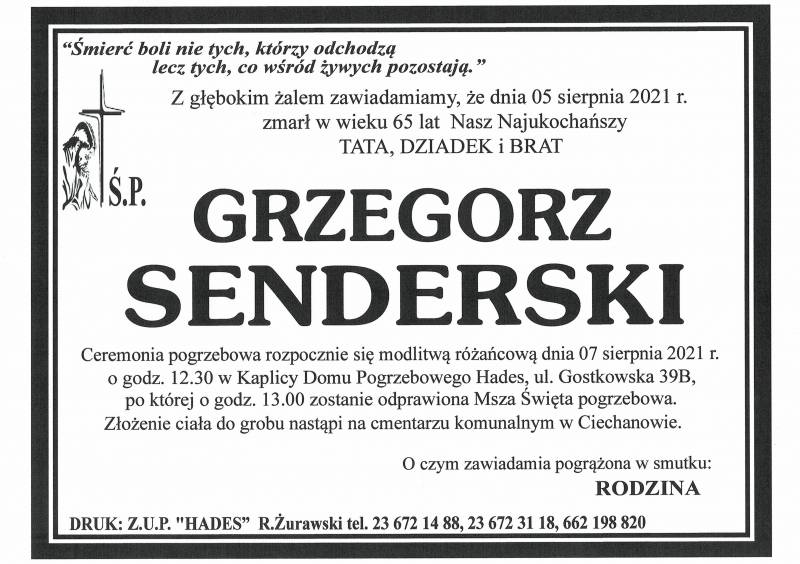 GRZEGORZ SENDERSKI