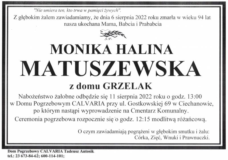 Monika Halina Matuszewska