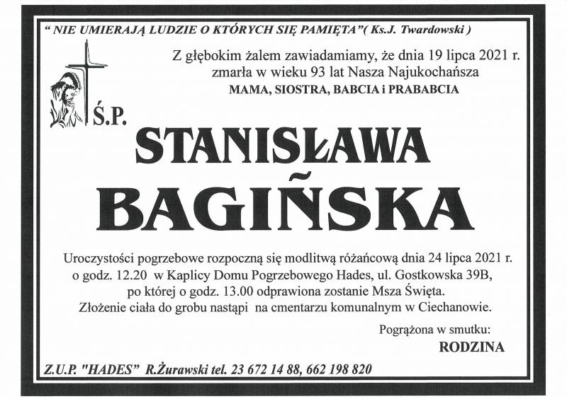 STANISŁAWA BAGIŃSKA