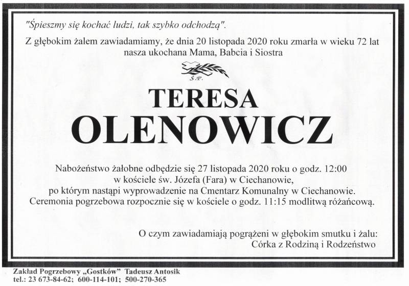 Teresa Olenowicz