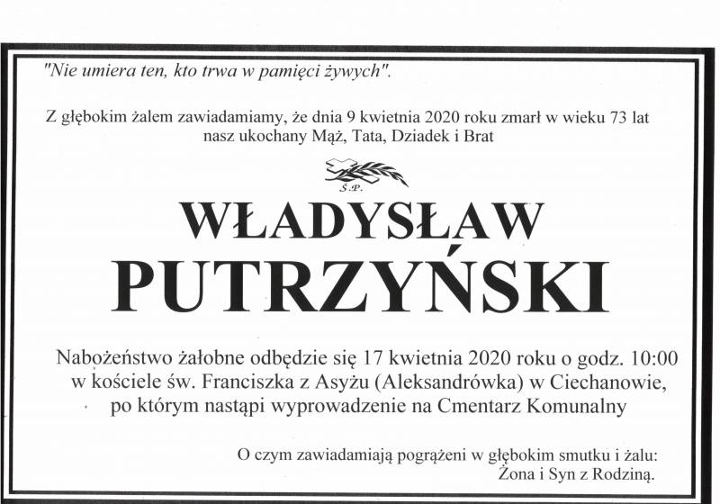 WŁADYSŁAW PUTRZYŃSKI