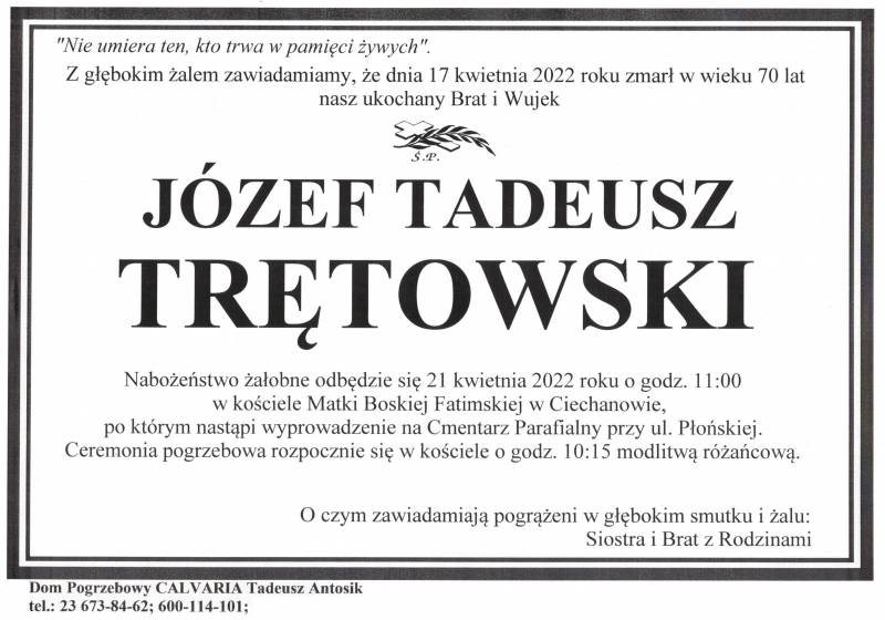 Józef Tadeusz Trętowski