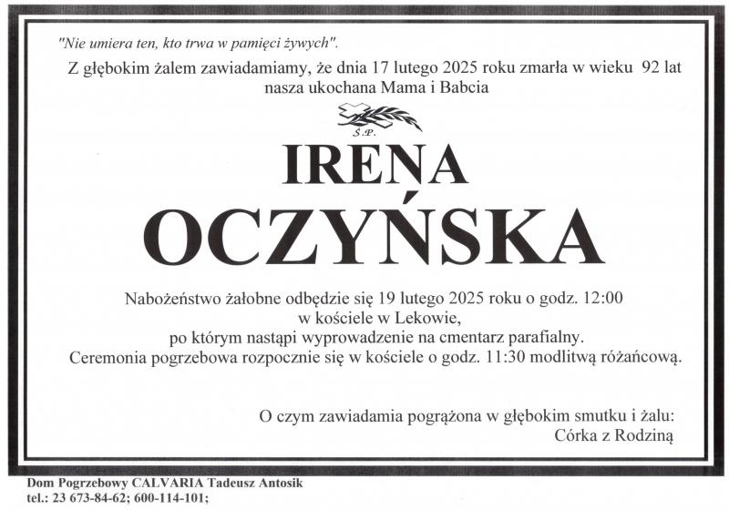Irena Oczyńska