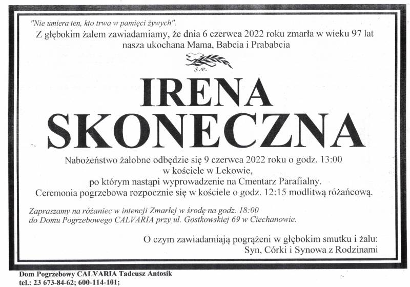 Irena Skoneczna