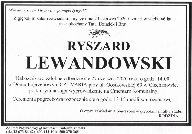 RYSZARD LEWANDOWSKI