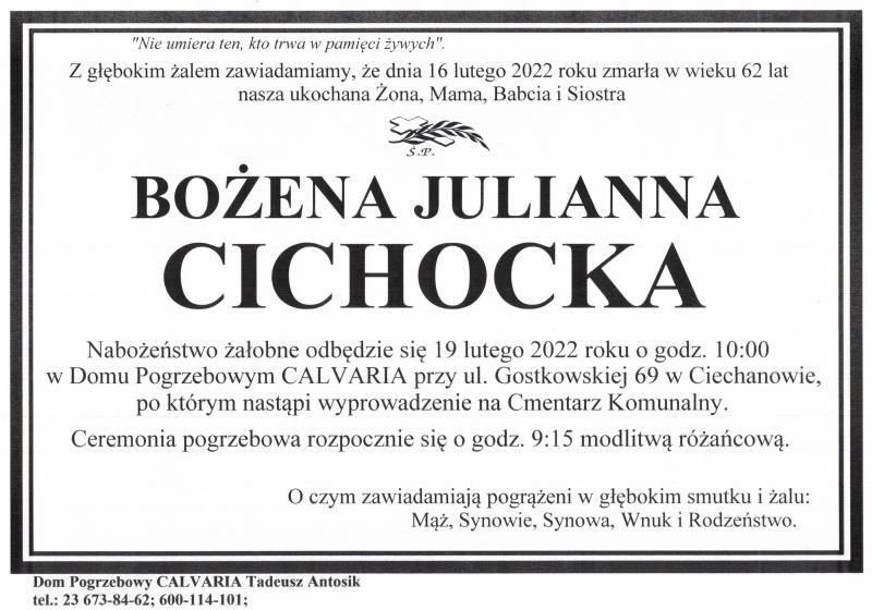 Bożena Julianna Cichocka