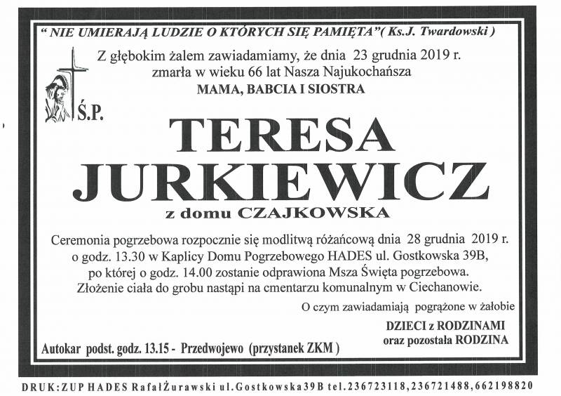 Teresa  Jurkiewicz