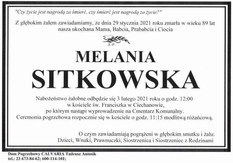 Melania Sitkowska