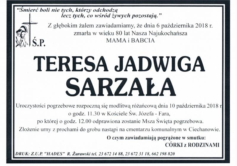 Teresa Jadwiga Sarzała