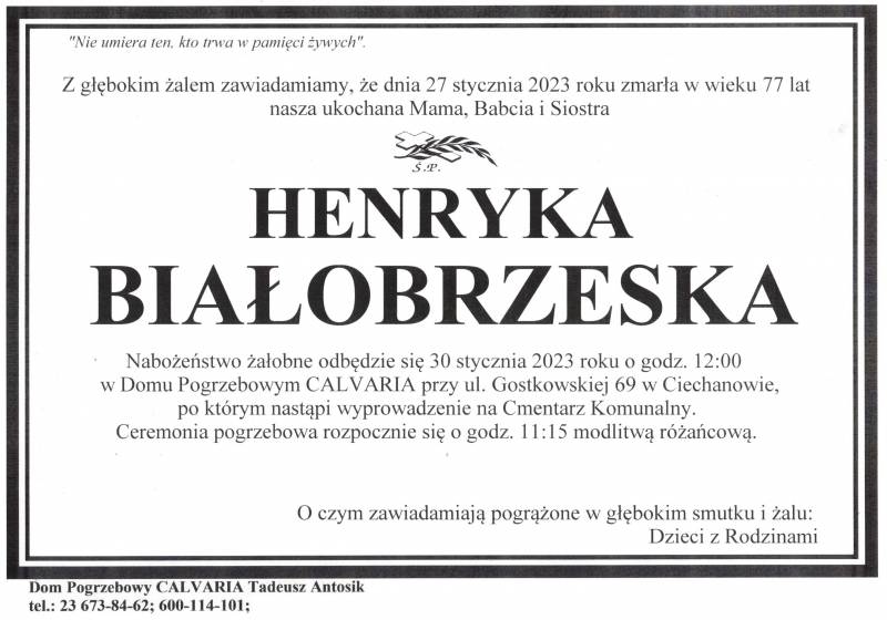 Henryka Białobrzeska