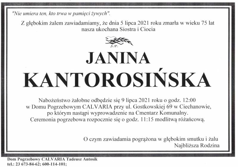 Janina Kantorosińska