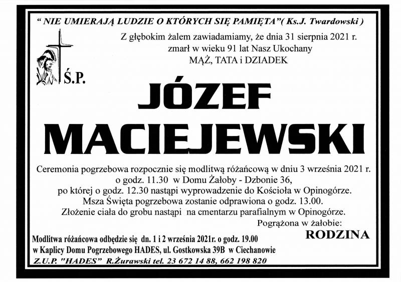 JÓZEF MACIEJEWSKI