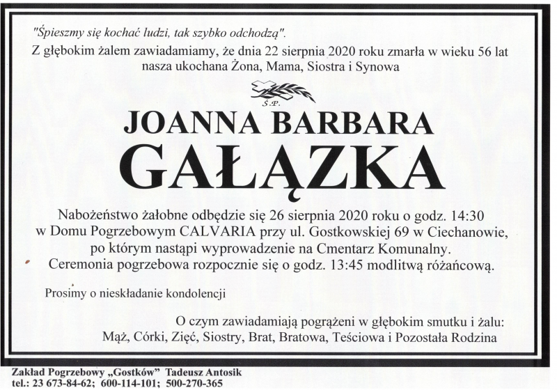 Joanna Barbara Gałązka