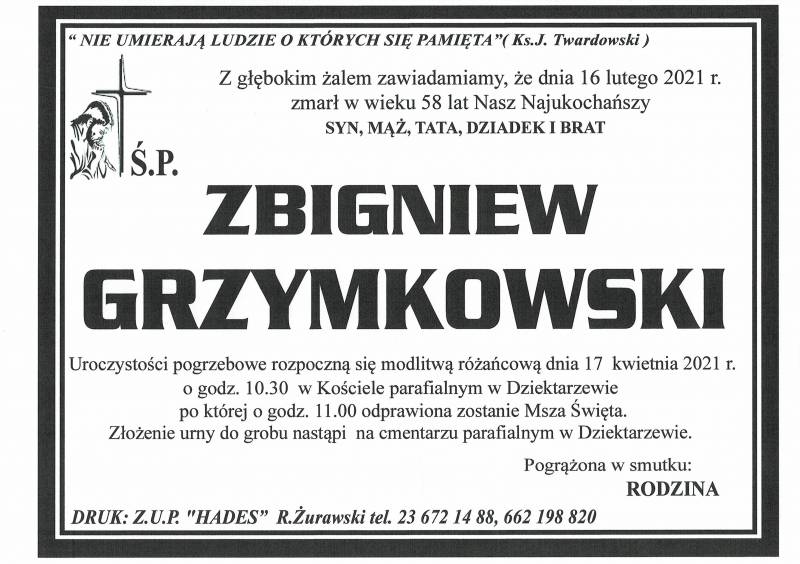 ZBIGNIEW GRZYMKOWSKI