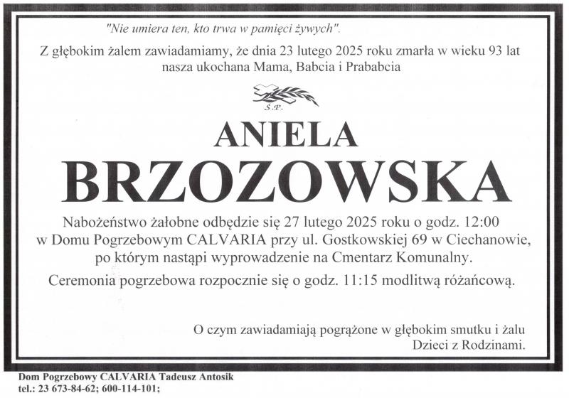 Aniela Brzozowska