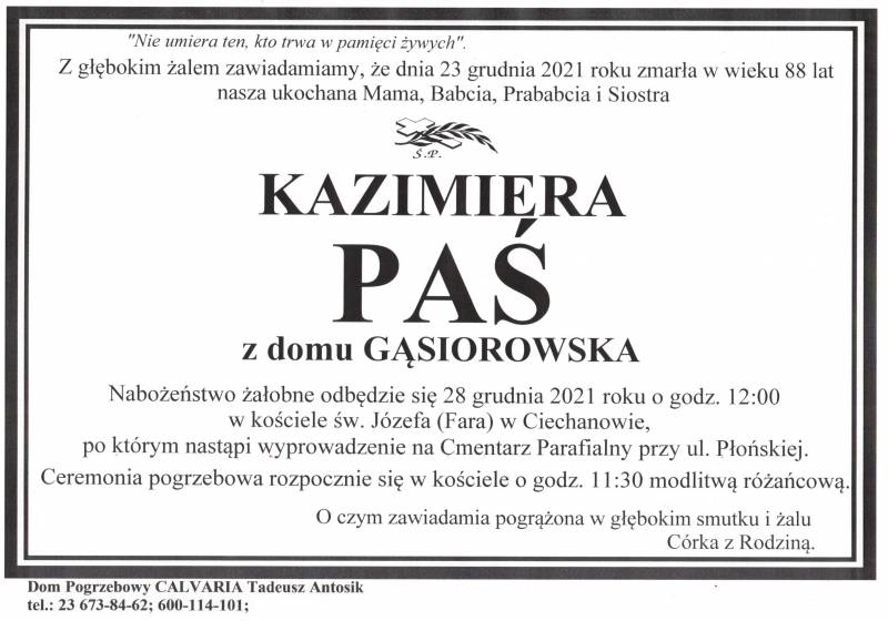 Kazimiera Paś