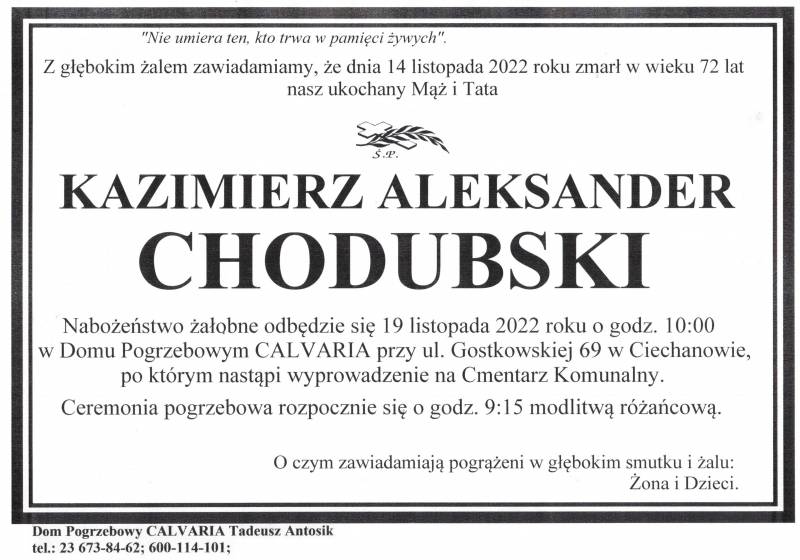 Kazimierz Aleksander Chodubski