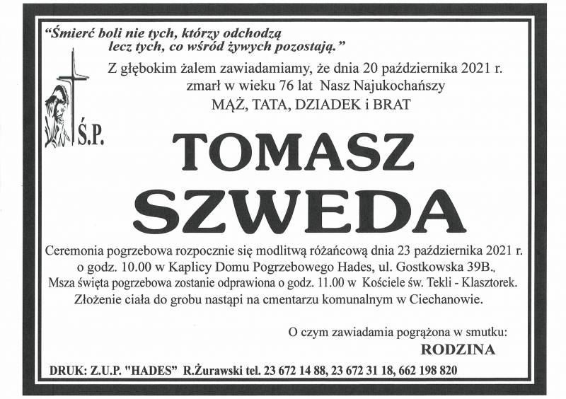 TOMASZ SZWEDA