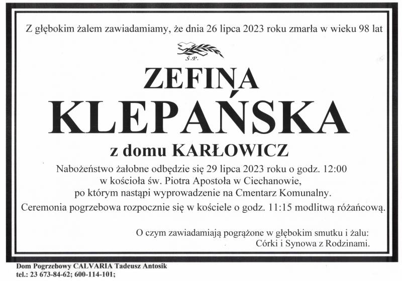 Zefina Klepańska