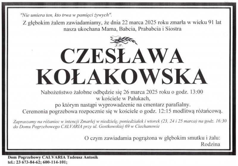 Czesława Kołakowska