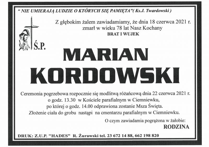 MARIAN KORDOWSKI