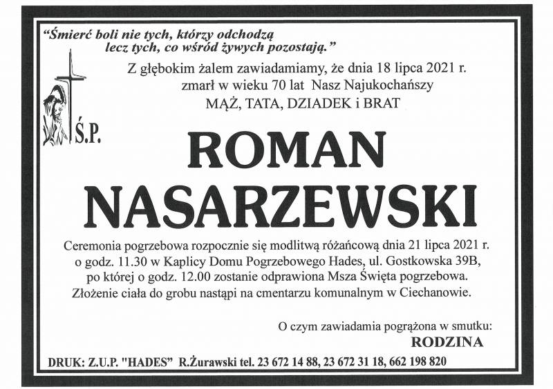 ROMAN NASARZEWSKI