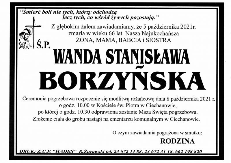 WANDA STANISŁAWA BORZYŃSKA
