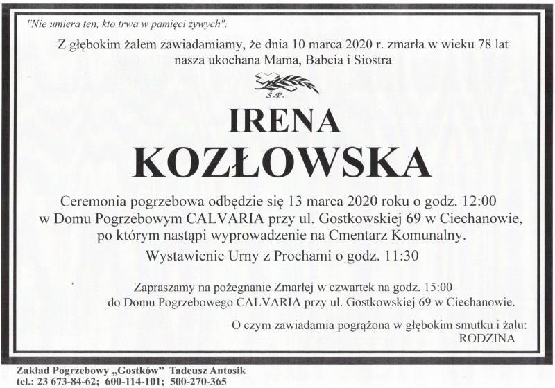 IRENA KOZŁOWSKA