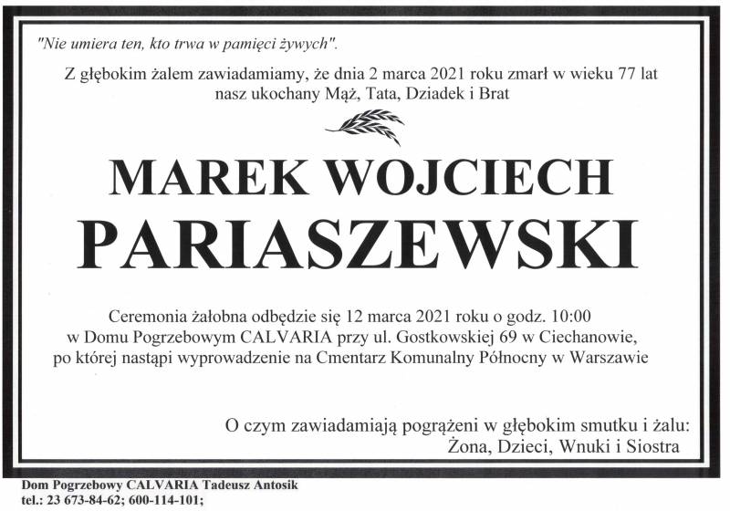 Marek Wojciech Pariaszewski