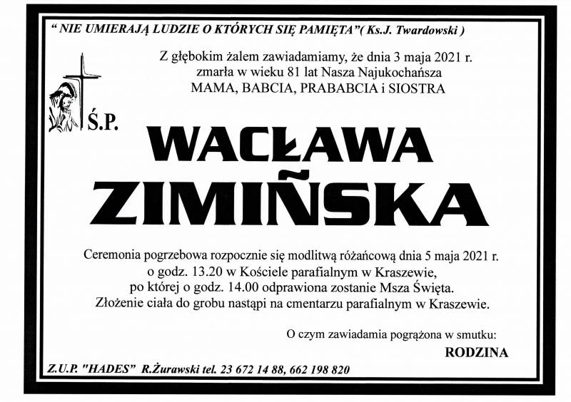 WACŁAWA ZIMIŃSKA