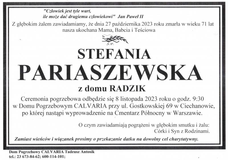 Stefania Pariaszewska