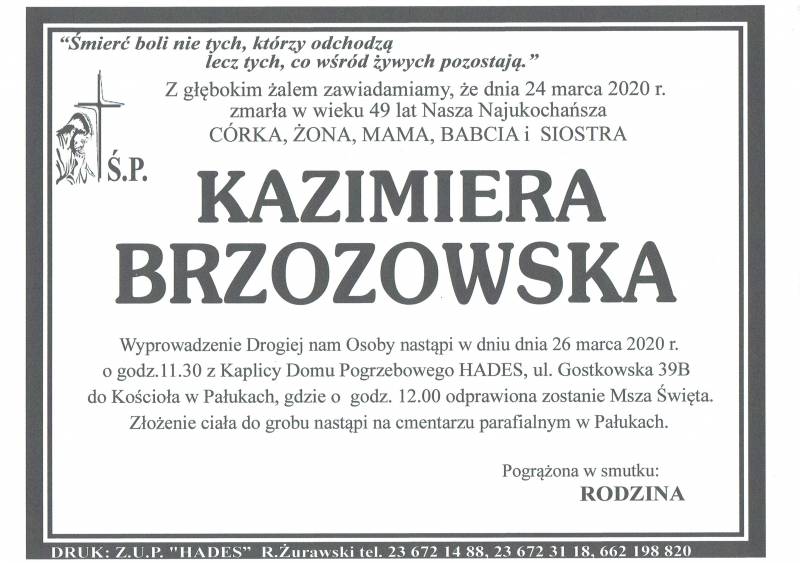 Kazimiera Brzozowska