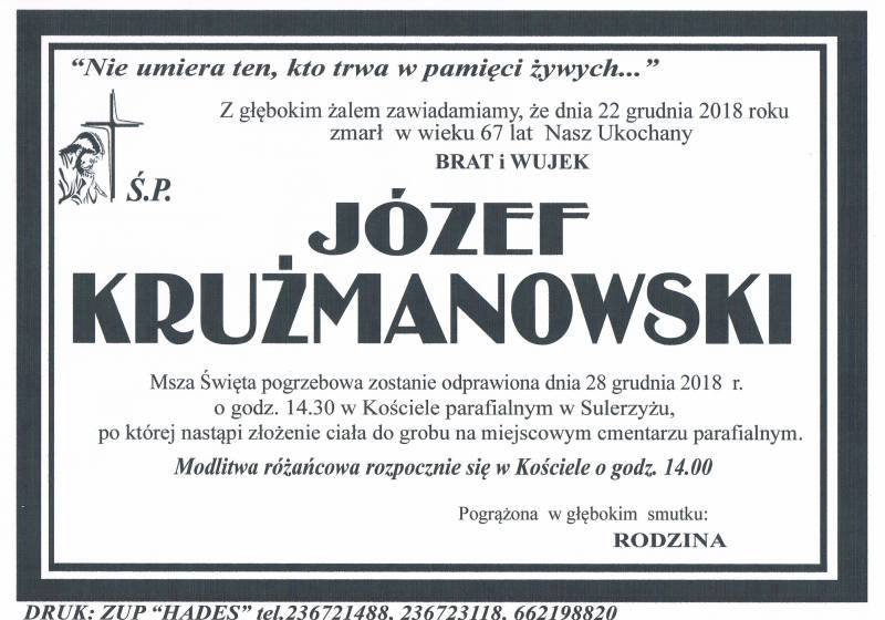 Józef  Krużmanowski