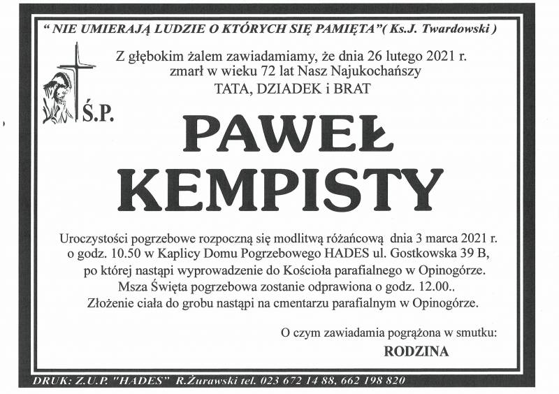 PAWEŁ KEMPISTY