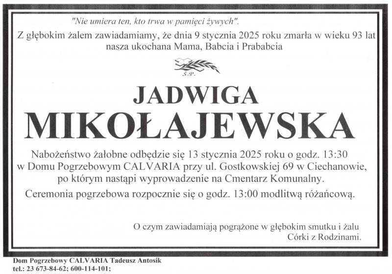 Jadwiga Mikołajewska