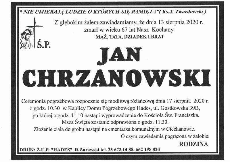 JAN CHRZANOWSKI