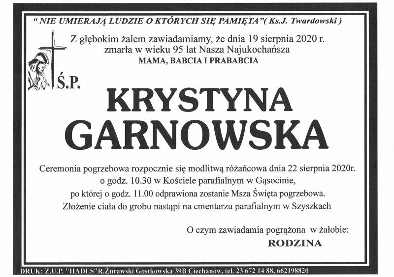 KRYSTYNA GARNOWSKA